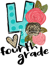Load image into Gallery viewer, {Floral+Polka Dot} grade level tee