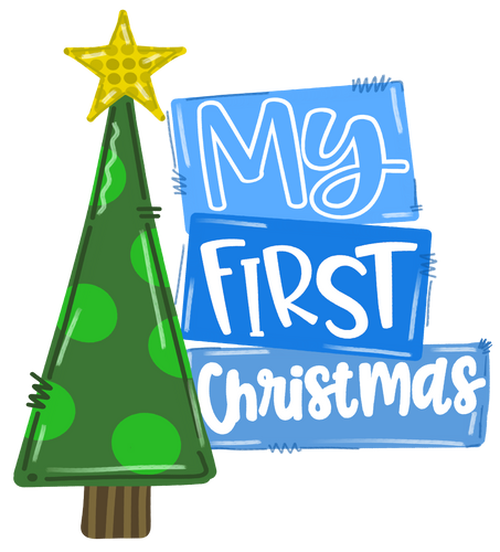 My First Christmas- blue