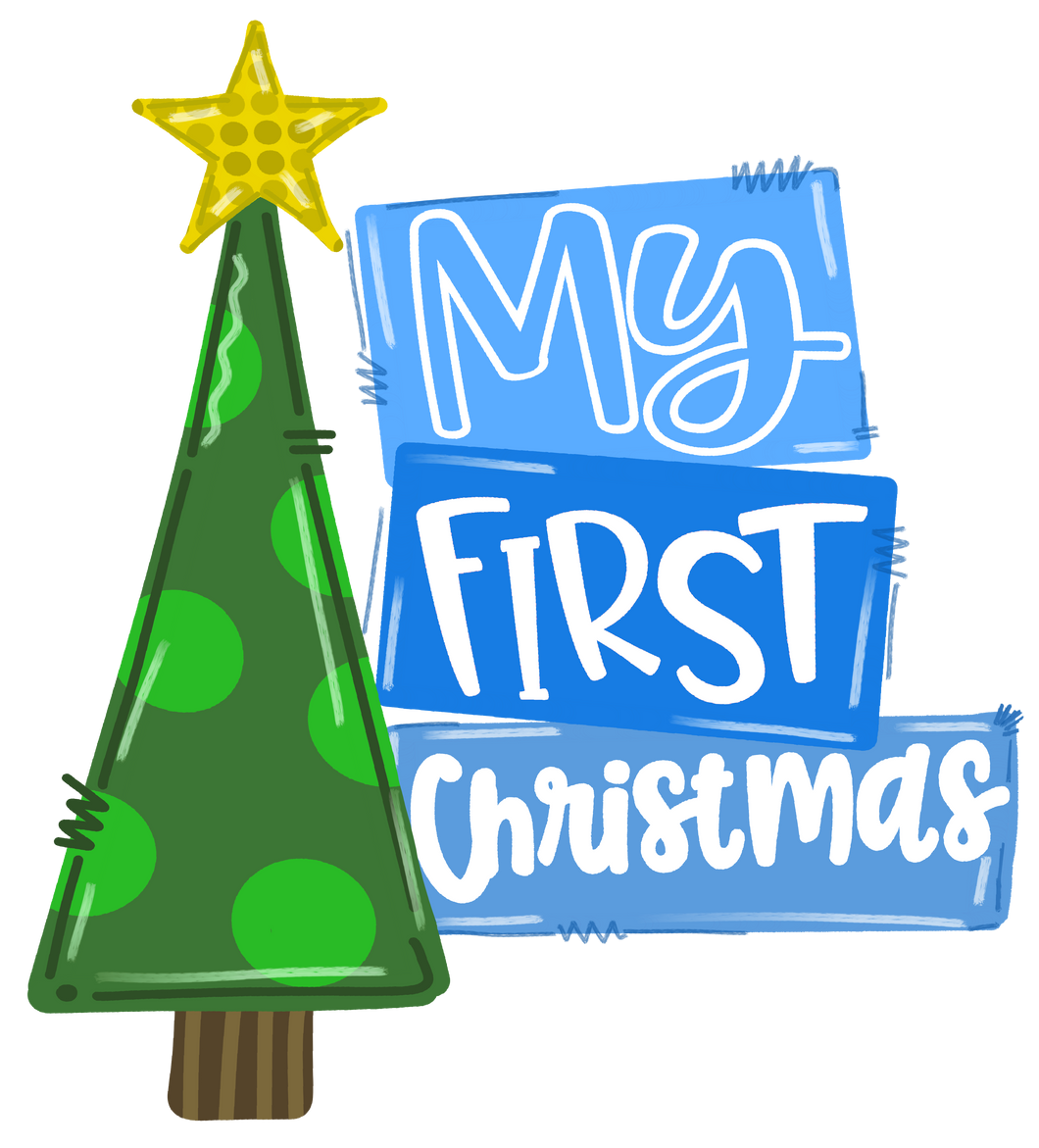 My First Christmas- blue