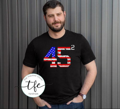 {45 squared} vinyl design tee
