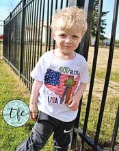 Load image into Gallery viewer, {God Bless The USA} applique tee