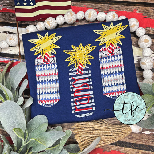 {Patriotic Sparklers} unisex applique tee