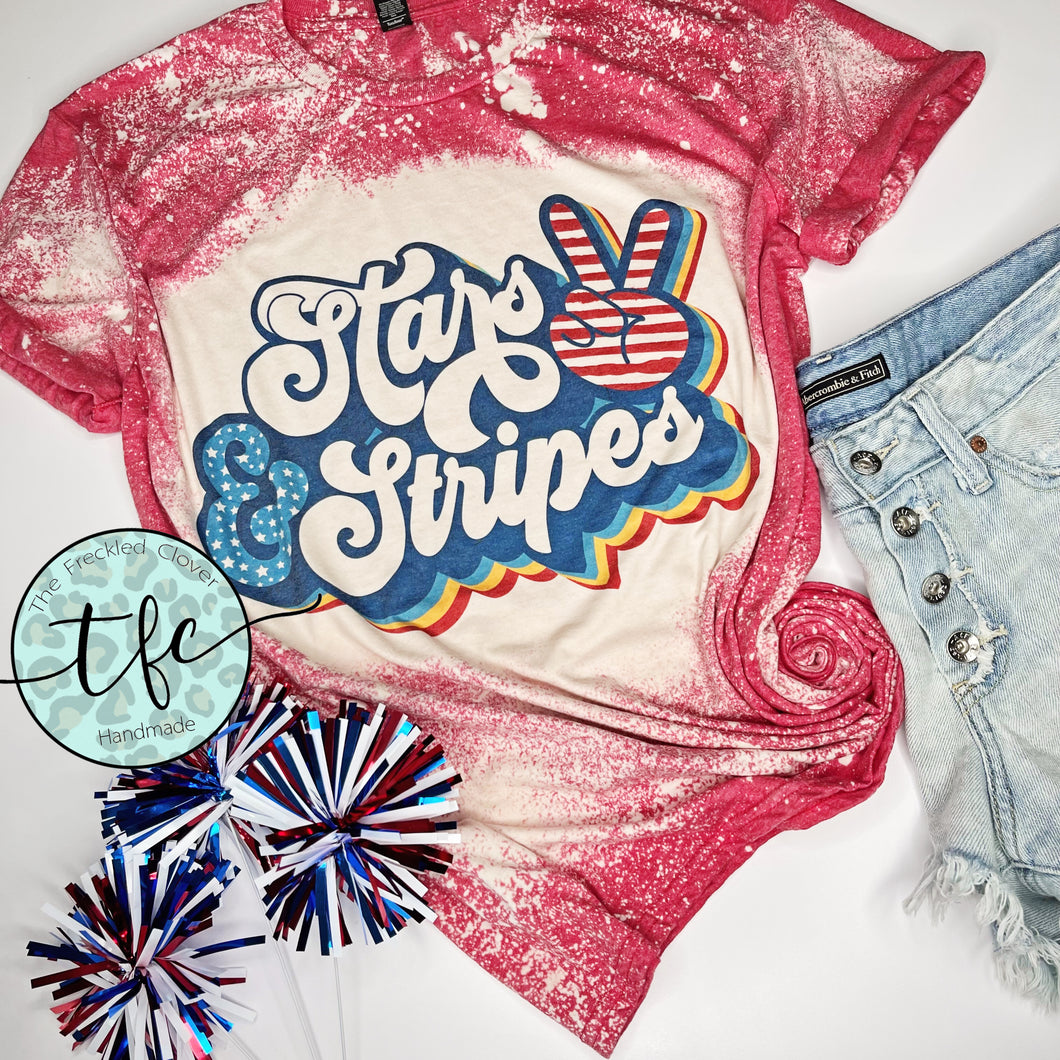 {Stars & Stripes} distressed tee