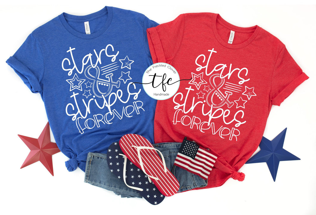 {Stars & Stripes Forever} screen print tee