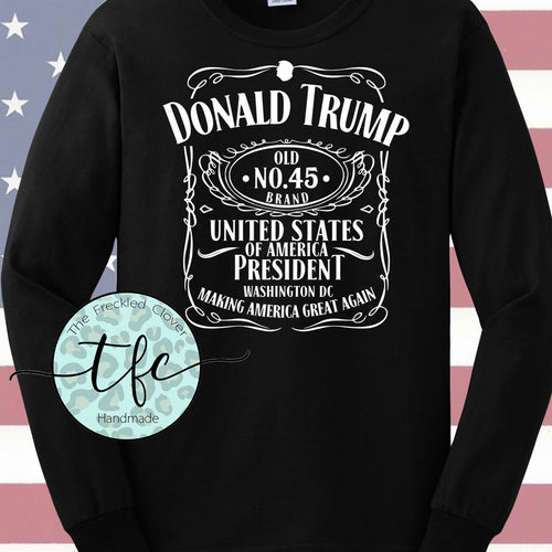{Trump 45} JD inspired screen print tee