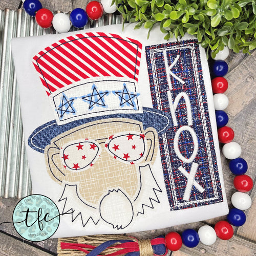 {Uncle Sam} applique tee