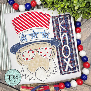 {Uncle Sam} applique tee