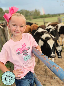 {Sassy Bandana Cow} applique tee