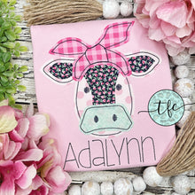 Load image into Gallery viewer, {Sassy Bandana Cow} applique tee