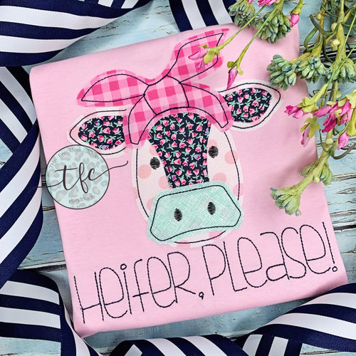 {Sassy Bandana Cow} applique tee