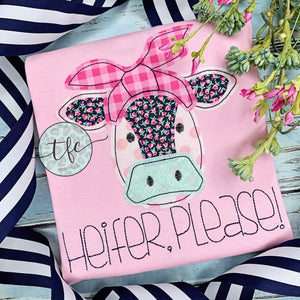 {Sassy Bandana Cow} applique tee