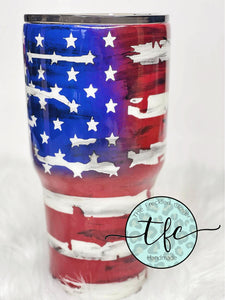 {Distressed American Flag} tumbler RTS