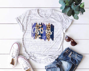{Astros Brushstrokes} screen print tee