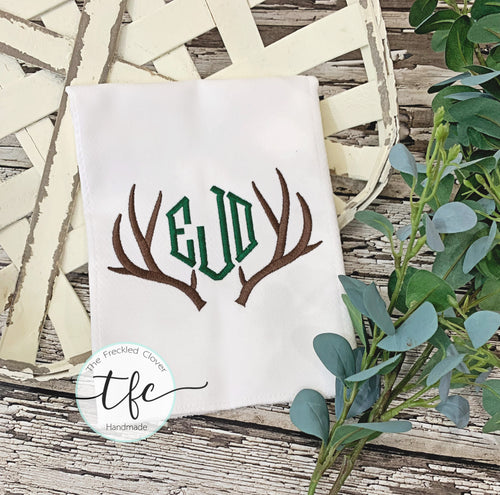 {Antler Monogram Burp Cloth}