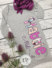 Load image into Gallery viewer, {Plum Name Gown} baby gown