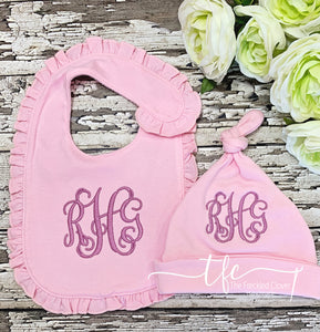 {Monogrammed Baby Bib}