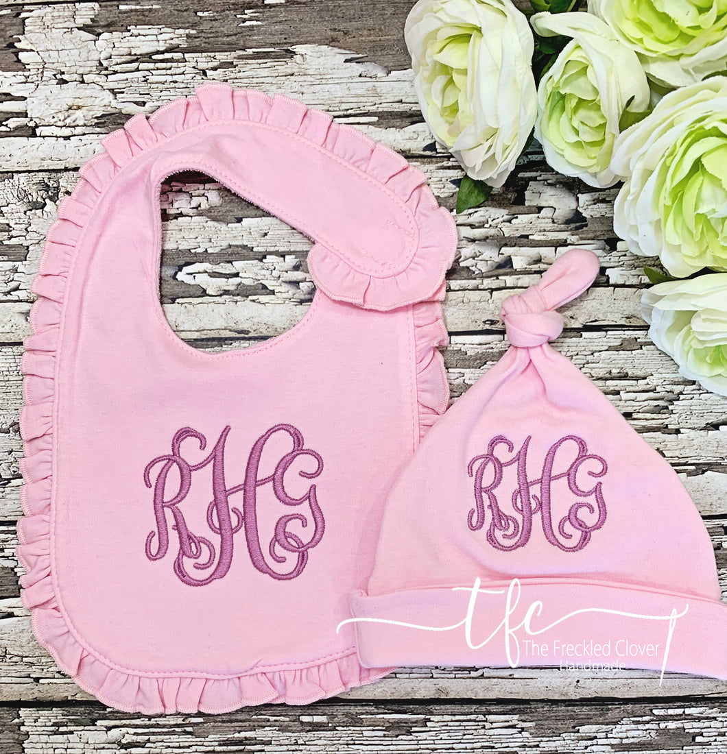 {Monogrammed Baby Bib}