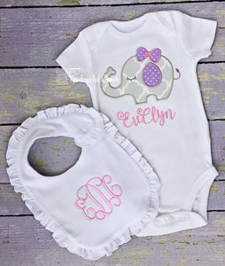 {Monogrammed Baby Bib}