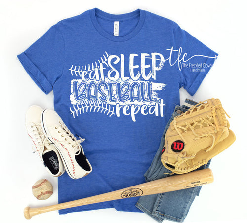 {Eat. Sleep. Baseball. Repeat} screen print tee
