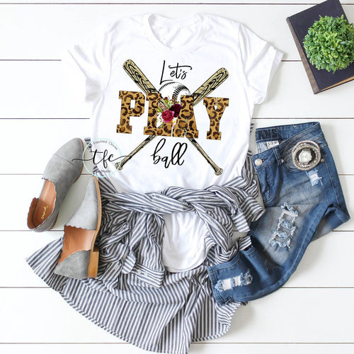 {Let's Play Ball} screen print tee