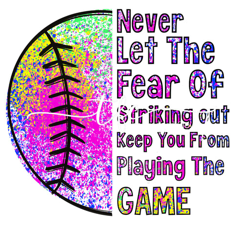 {No Fear} Baseball +Softball Youth