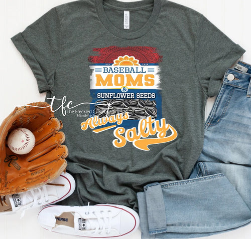 {Baseball Moms- salty} screen print tee