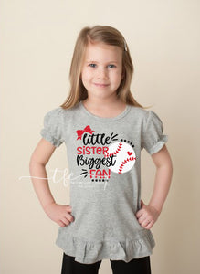 {Little Sister BIGGEST Fan} Baseball+Softball