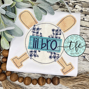 {Baseball/Softball on Bats} applique design