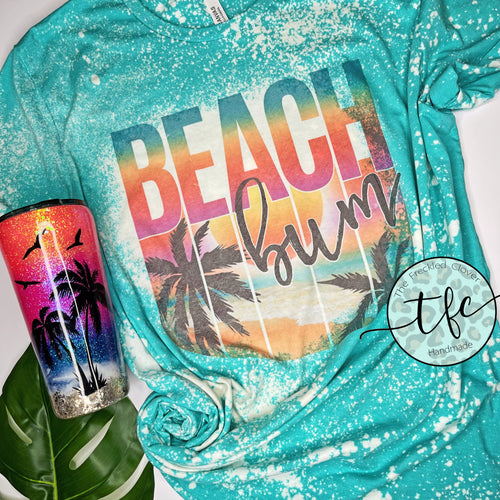 {Beach Bum} distressed tee