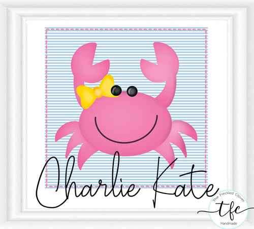 {Faux Seersucker Crab} Girl