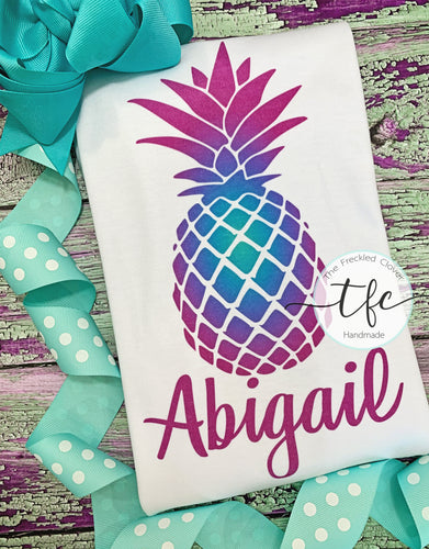 {Ombre Pineapple} name tee