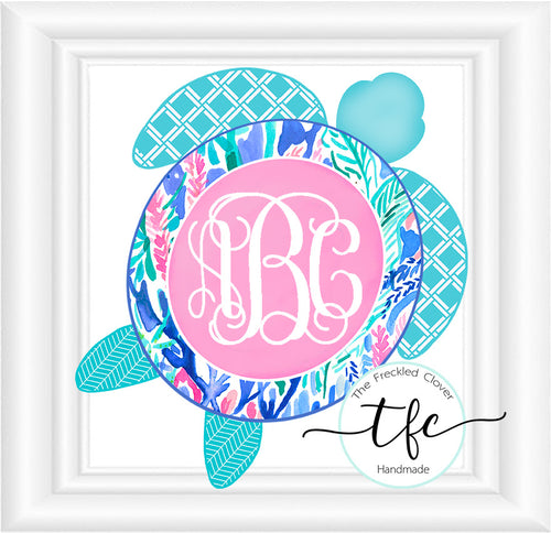 {Monogram Sea Turtle}