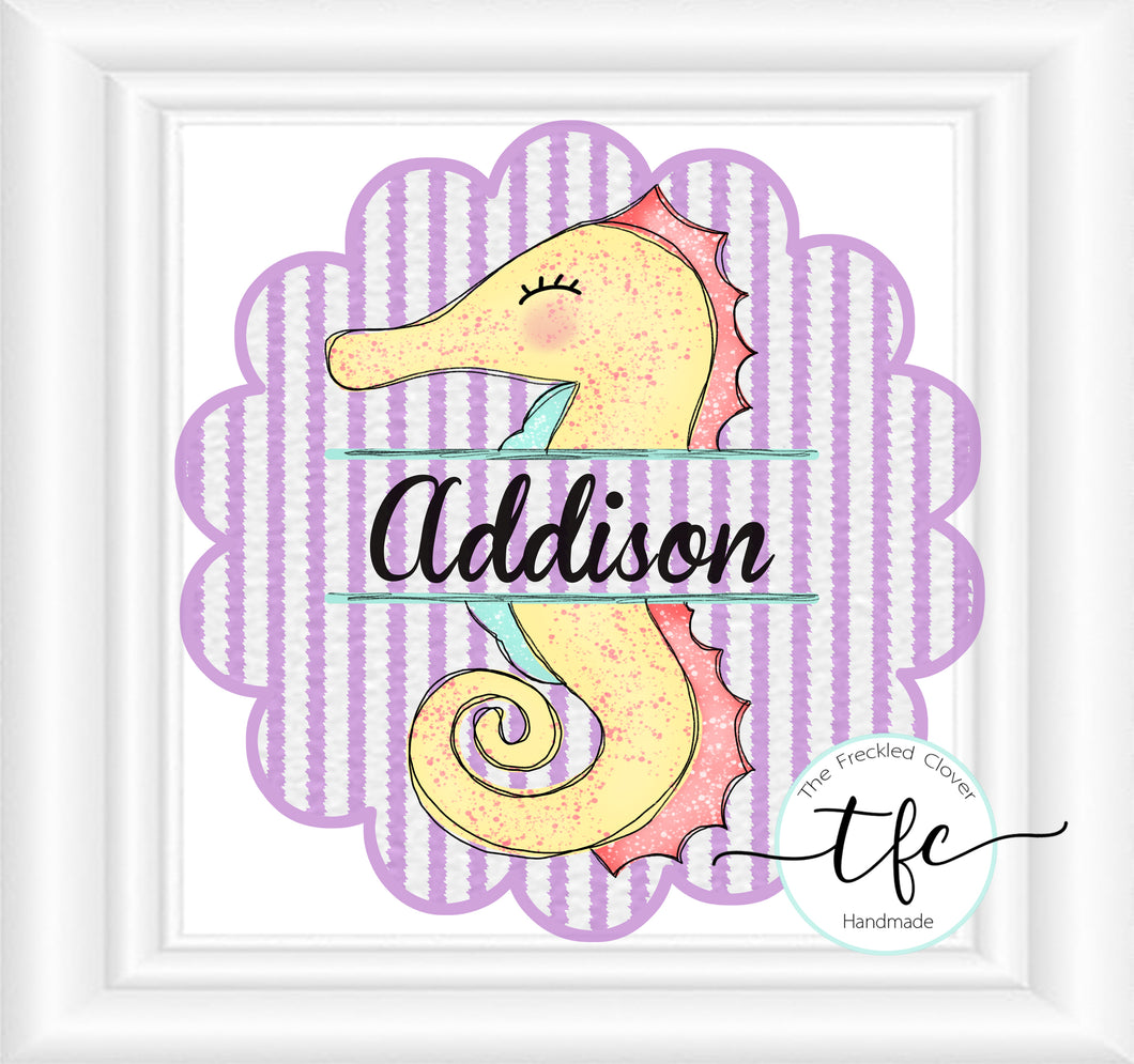 {Split Seahorse} tee