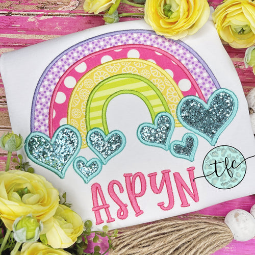 {Whimsy Rainbow} Applique tee