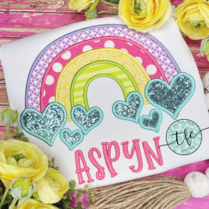 {Whimsy Rainbow} Applique tee