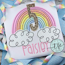 Load image into Gallery viewer, {Birthday Rainbow} applique tee *color options