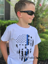 Load image into Gallery viewer, {Blue Line Skull} Adult+Youth