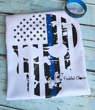Load image into Gallery viewer, {Blue Line Skull} Adult+Youth