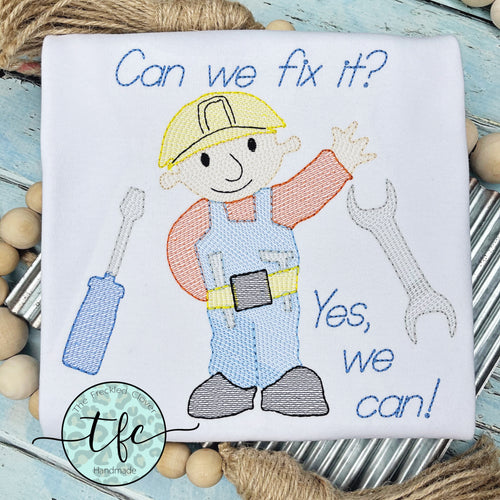 {Bob The Builder Trio} embroidery tee