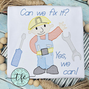 {Bob The Builder Trio} embroidery tee