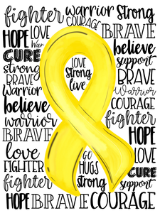 {Yellow Awareness Ribbon}