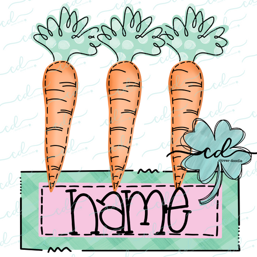{Easter Carrot Trio} Girl's SUBLIMATION Tee