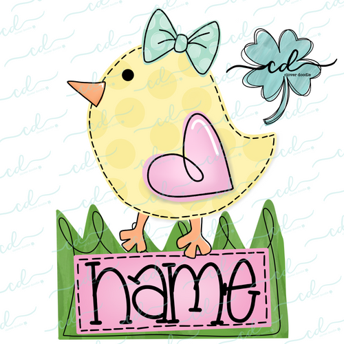 {Easter Chick} Girl's SUBLIMATION Tee