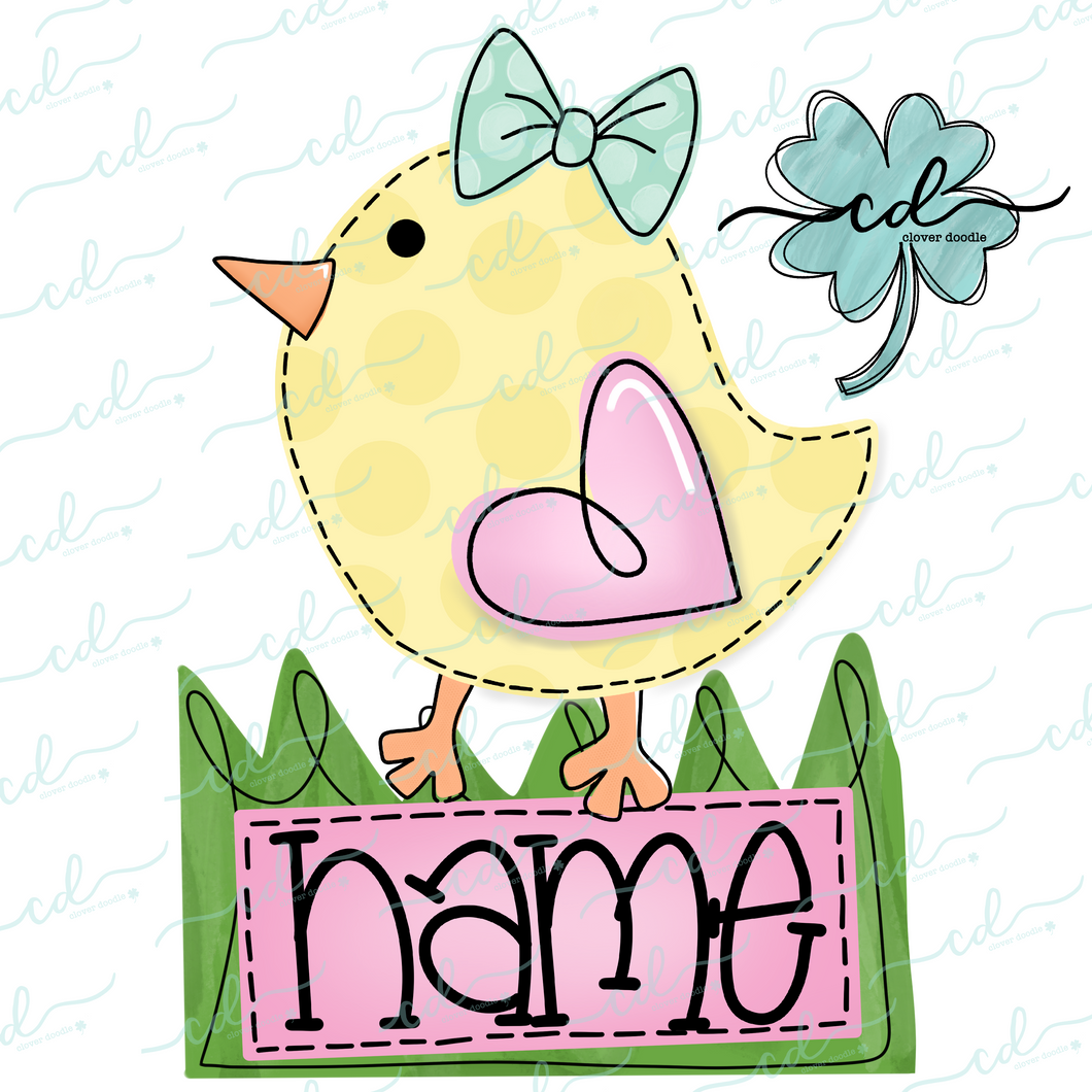 {Easter Chick} Girl's SUBLIMATION Tee