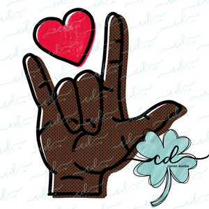 {Pop Art Love Sign Hand} SUBLIMATION Tee