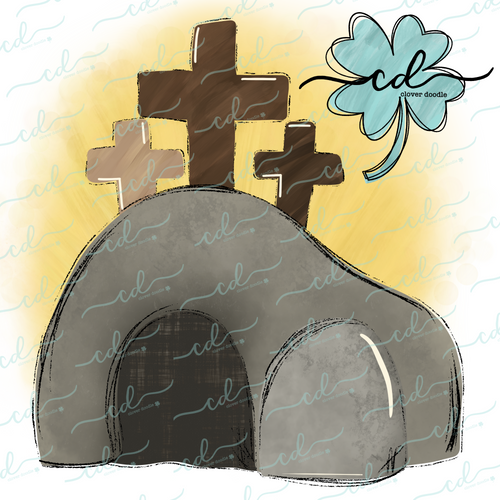 {Easter Tomb Scene} SUBLIMATION Tee