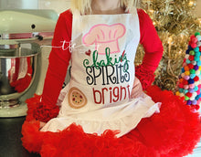 Load image into Gallery viewer, {Baking Spirits Bright} Youth ruffle apron