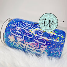 Load image into Gallery viewer, {Baby It&#39;s Cold Outside} Winter blue tumbler