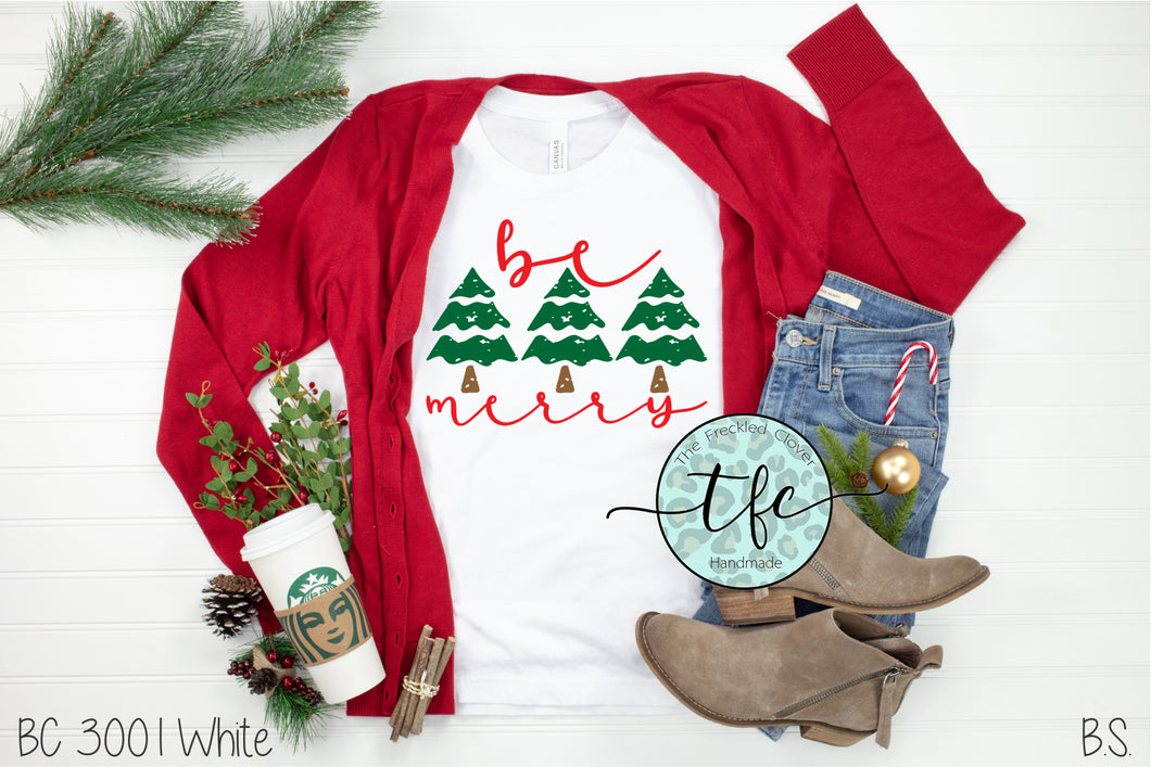 {Be Merry} screen print tee