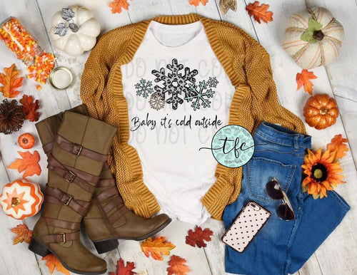 {Baby It's Cold Outside} screen print tee